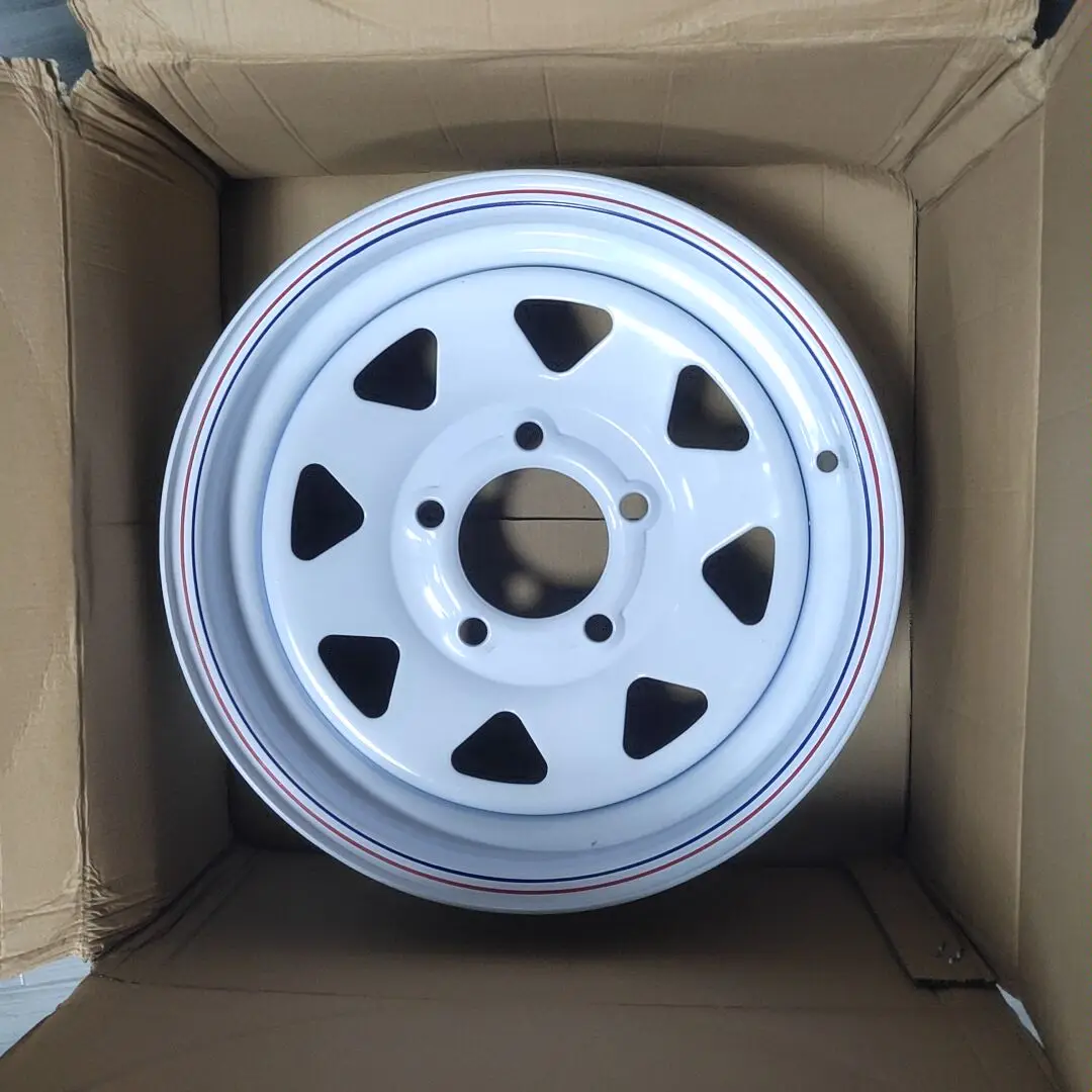 Wheelsky Factory Direct Popular 15x8j 5x114.3 Steel Rims White Modular