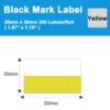 1rolls [50x30mm-Yellow] Black Mark Paper
