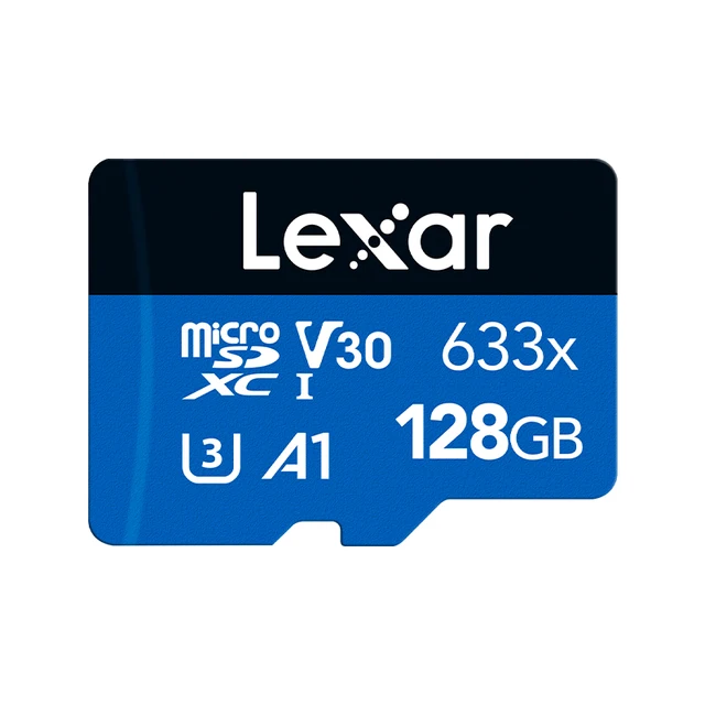 Lexar 128GB TF Micro Memory Card C10 U3 V30 A2 High Speed Memory Card Read Speed 100MB/s 633x