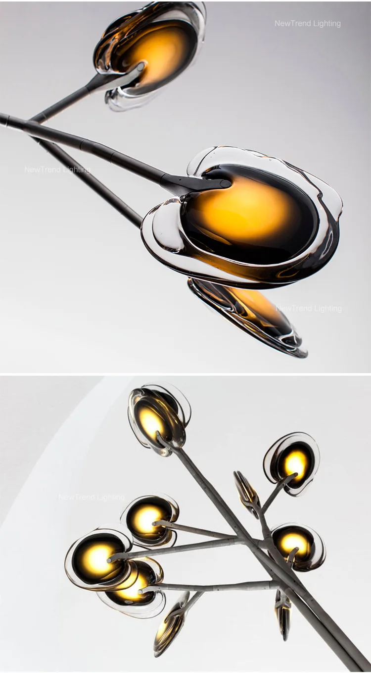 cpl 211 modern design tree branch standing light custom hotel restaurant villa decor metal glass floor lamp -5
