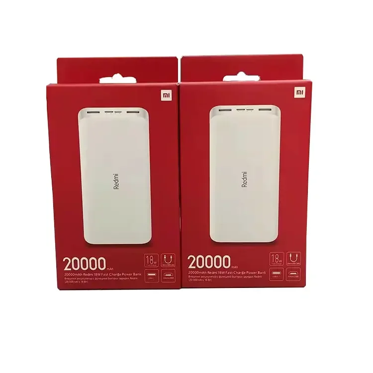 Original Global Version for Xiaomi Powerbank 20000mah 18w Fast Charging  USB-C Micro-USB Mi Redmi 20000mah Power Bank - Main Image