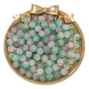 Perles de verre dépoli - Rose, Vert, Jaune