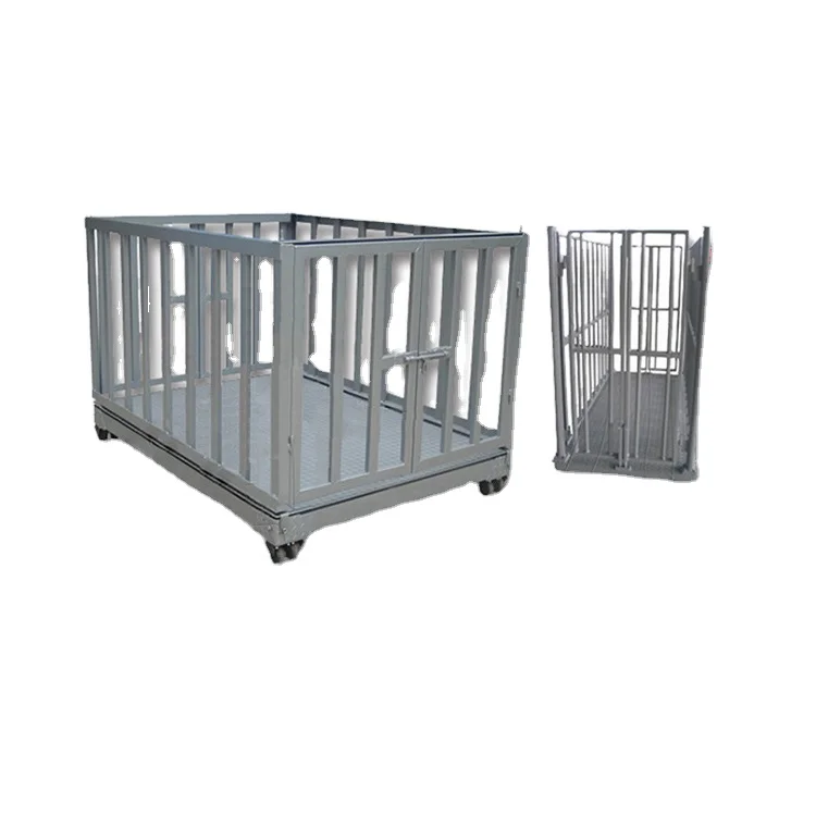 Livestock Platform Weighing Scales for Cattle Weighing Animals Cage Cheap Price with Fence 1000kg