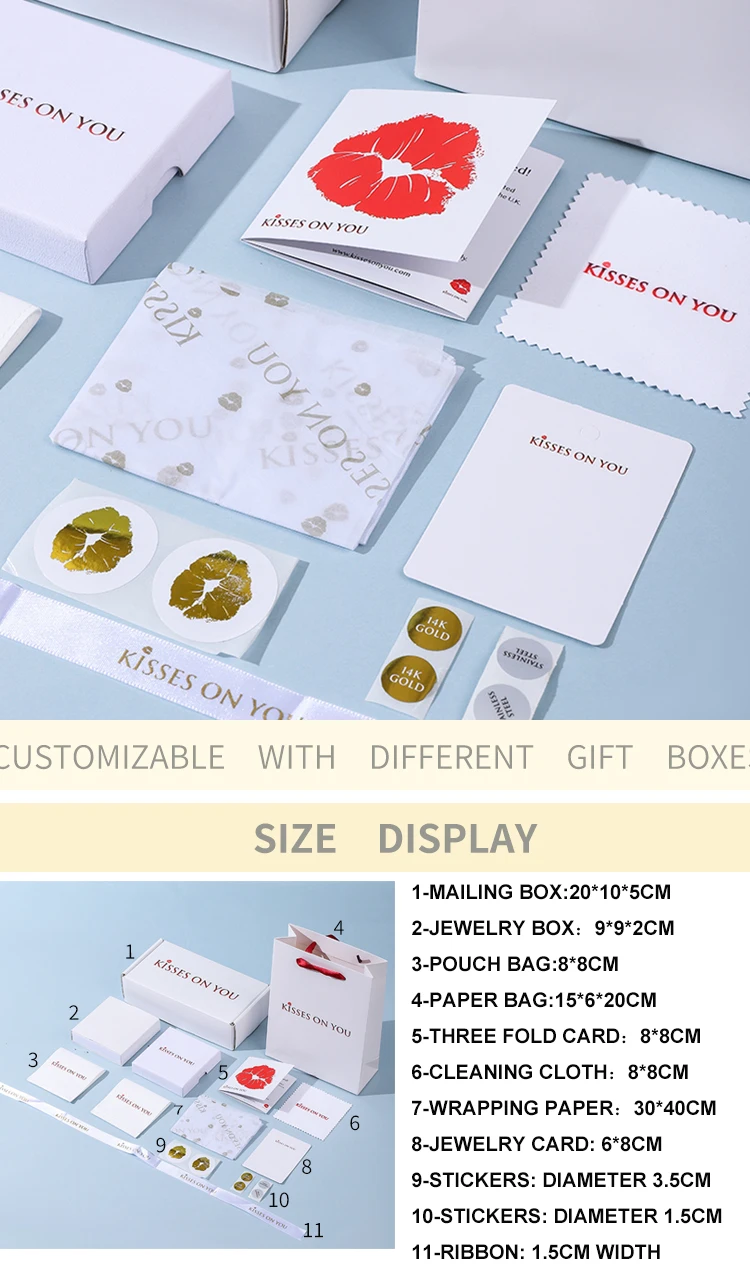 A1 White Jewelry Storage Paper Box with Heaven Earth Cover Custom Size & Shape Embossed Logo Gift Box Wiping Cloth & Card supplier