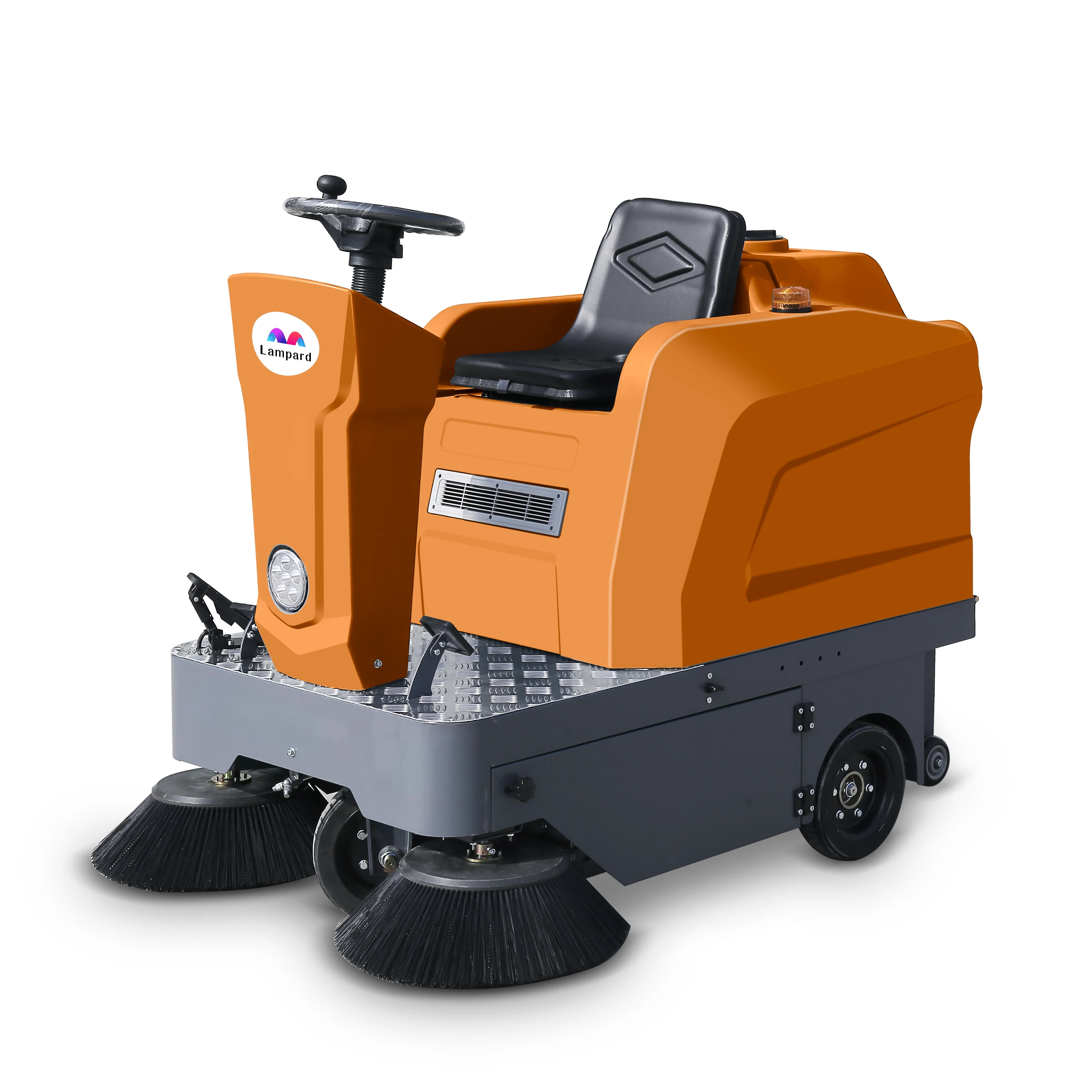 Driving Road Sweeper Ride on Electric Automatic Floor Sweeper With Spray Street Dust Vacuum Cleaner