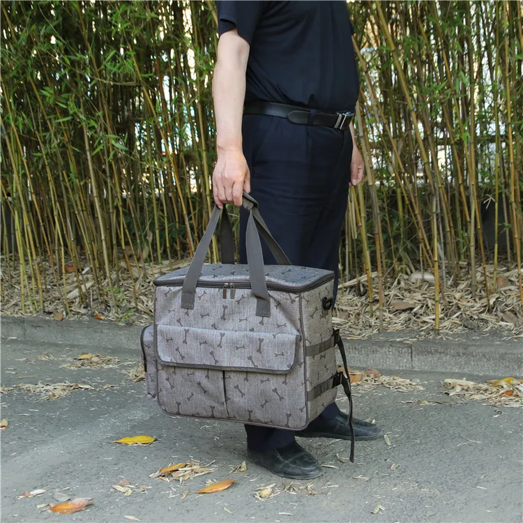 Custom Wholesale Portable Airline Approved Pet Dog Food Travel Bag Tote