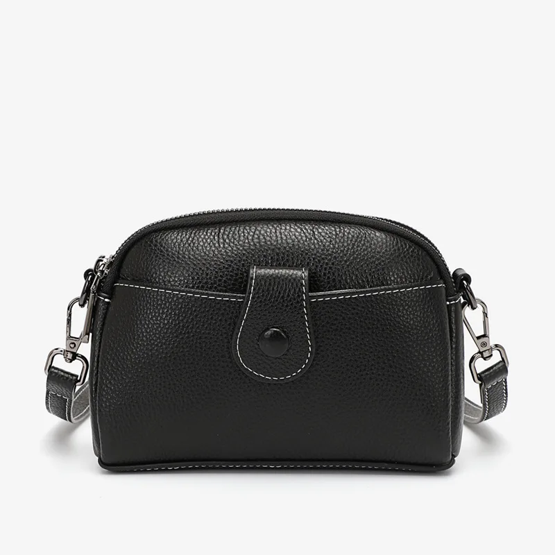 Westal-bandoleras minimalistas de piel auténtica para mujer, bolso