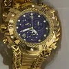 Gold shell-blue face