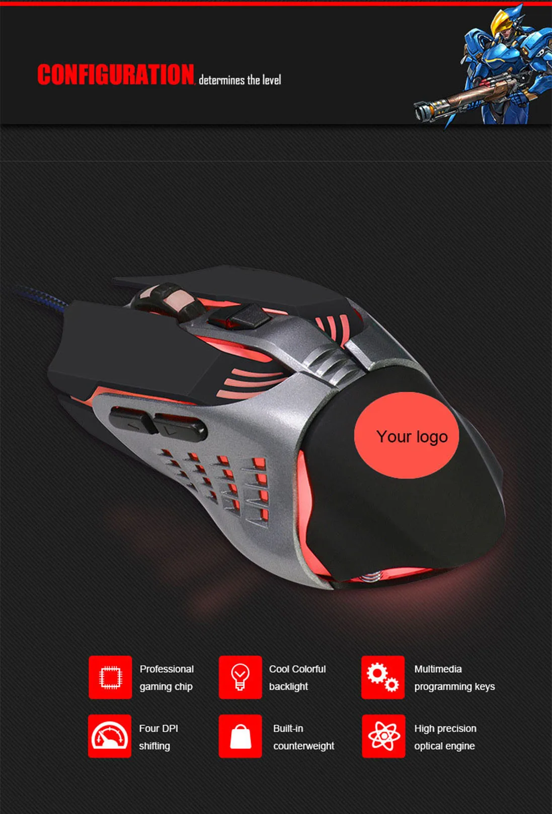 Rechargeable Rgb Gaming Mouse Game Gamer Mouse Inalambrico Sem Fio ...