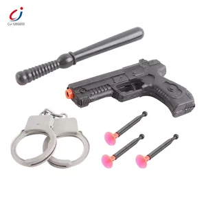 Chengji Popular Kids Toys Funny Police Pretend Play Plastic Gun Shooting Games Police Set Toy