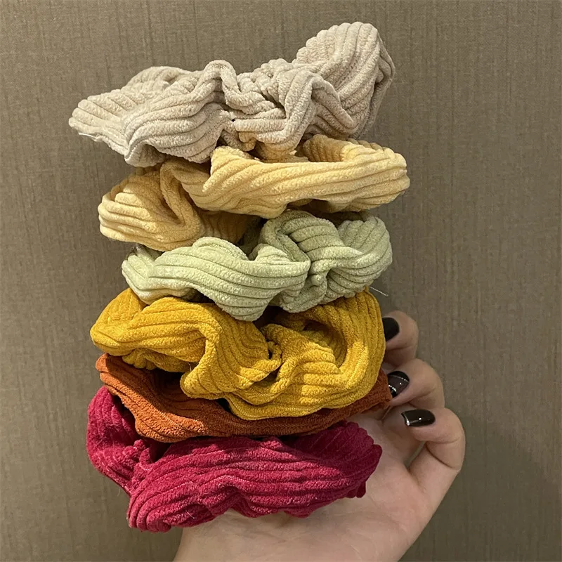 Резинки для волос из вельветовой ткани классические эластичные толстые резинки мягкие веревки аксессуары конского хвоста
