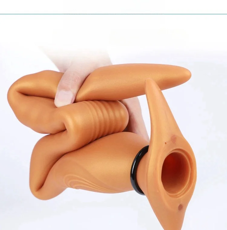 Inflatable Butt Plug Long Liquid Silicone Anal Plug Detachable Needle Expansion Sex Toys for Solo Couple Play Masturbators