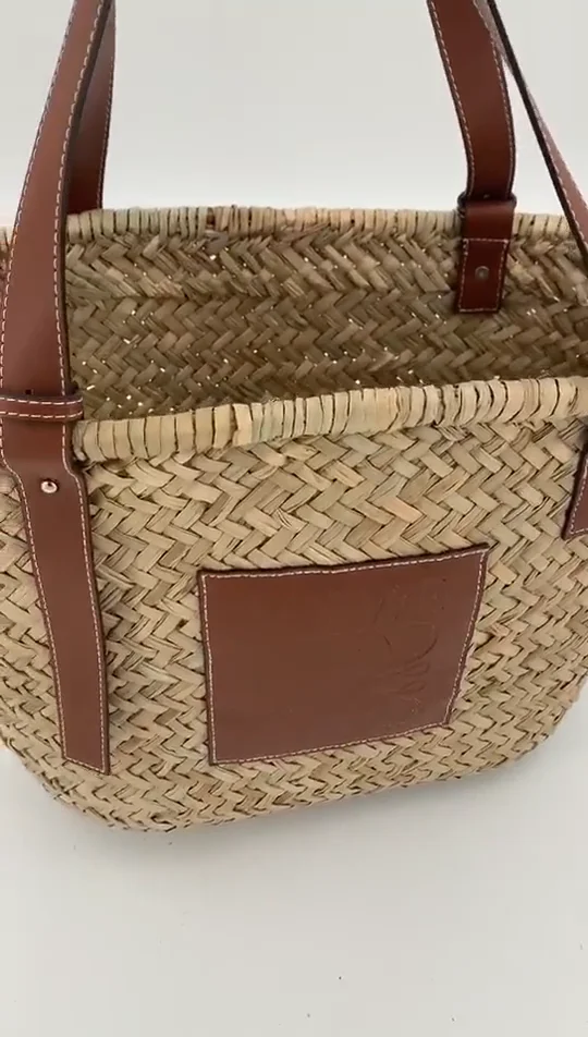 Wholesale Raffia Straw Cooler Custom Mesh Beach Bag Travel Tote Beach