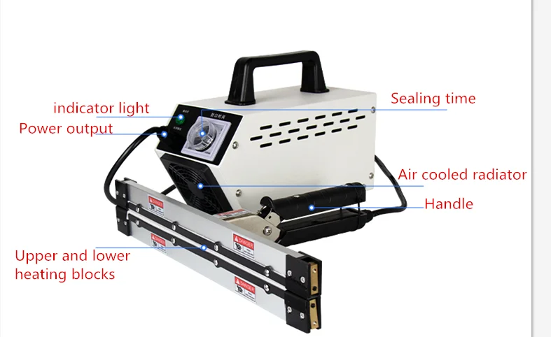 400mm Hand Impulse Sealer Instant Hot Pliers Type Sealing Machine for Aluminum Film