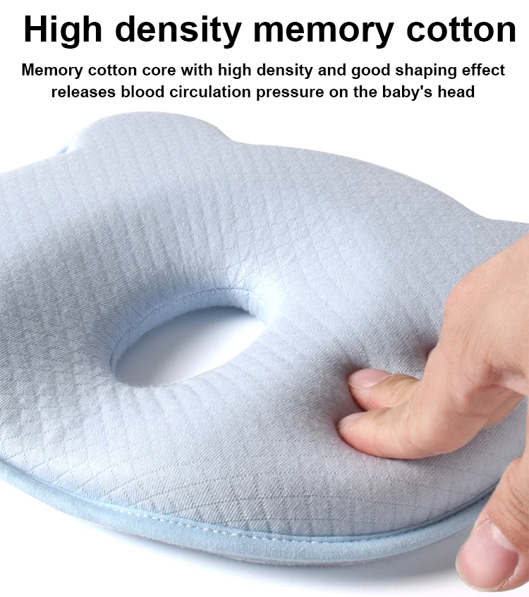 Customized Organic Cotton Comfort New Born Memory Foam Sleeping Head
