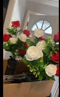 Vasi da cimero da 2 pezzi con decorazioni S Grave per vaso commemorativo del cimero con paletto lungo e fori drenanti per fiori all'aperto  15