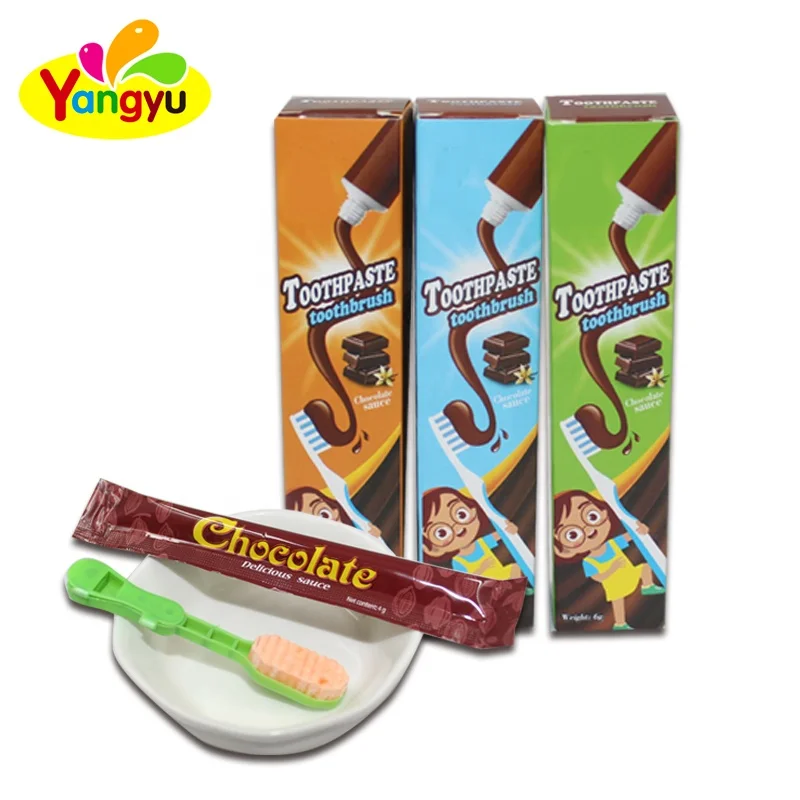 Funny Chocolate Toothpaste With Toothbrush