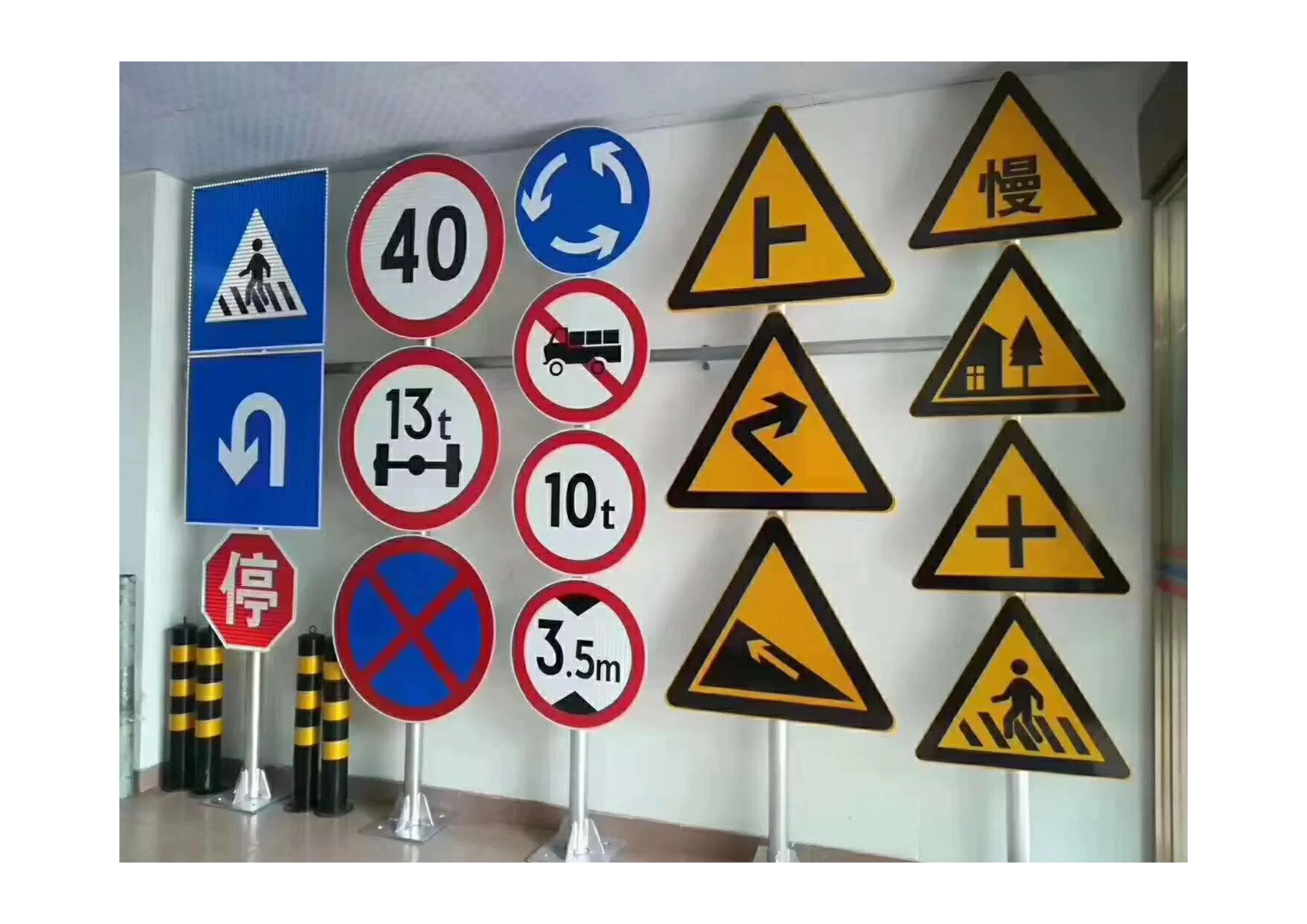 Outdoor Aluminum Reflective Traffic Warning Products Road Safe Stop Sign Boards Street Safeti