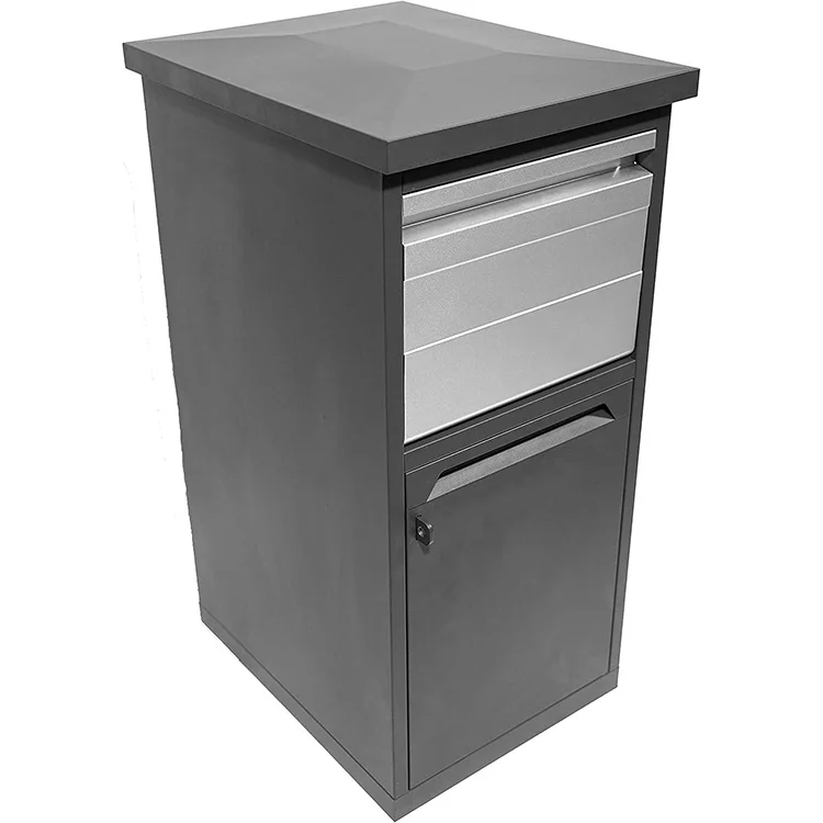 JH-Mech Parcel Letterbox High Capacity Lockable Powder Coated High Capacity Galvanised Steel Letter Box in Wall