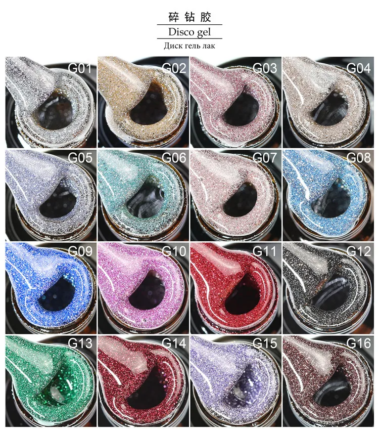 Бесплатный образец, оптовая продажа, Ультрафиолетовый отражающий голографический неоновый Алмазный Гель-лак для ногтей