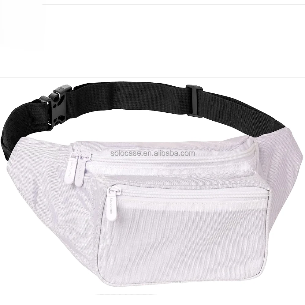 White Men's Fanny Pack Belt Bag