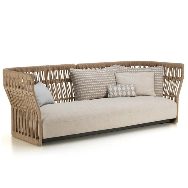 Outdoor Aluminum Alloy Leisure Courtyard Garden Hotel Rattan Outdoor Sofa