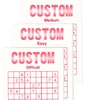 Tarjeta de juego con impresión personalizada