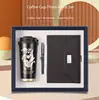 (Negro) Taza+cuaderno+bolígrafo