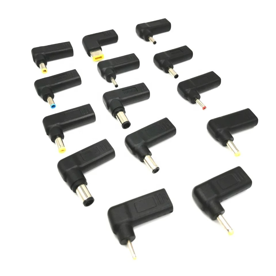 14pcs Universal Laptop PD induction 5.5 Type-C adapter 7450 7955 4530 square port laptop power adapter