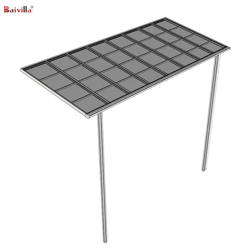 Prefabricated Outdoor Metal Canopy Material Aluminium Polycarbonate Sheet Outdoor Patio Cover