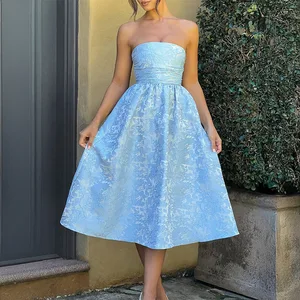 2025 New Women's Dress Sensual Bustier Party Wear Women's Evening Gown Solid Color Women's Clothing