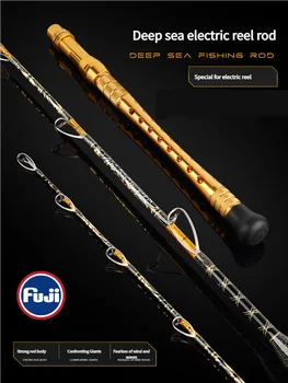 CHEERY1.68m 1.8m 1.98m 2.1m 2.4m 2.7m 2 Sections Metal Handle Fuji Guide Rings Power Super Hard Mackerel Boat Strong Fishing Rod – Metal Jig – view 4