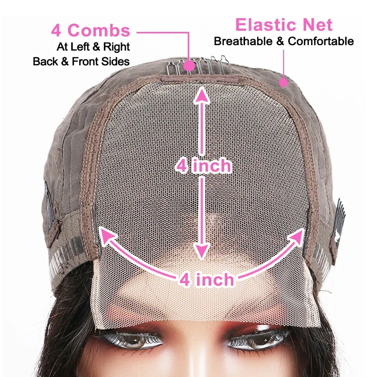 Echthaar Bob Perücke Ombré Deep Wave Mit Lace Front 180 Dichte_voghion.com