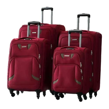 Trolley Suitcase Koffer Sets Eva Sided Carry on Fabric Luggage Soft Shell 4 Piece 20/24/28/32 Inch Spinner Suitcases Set