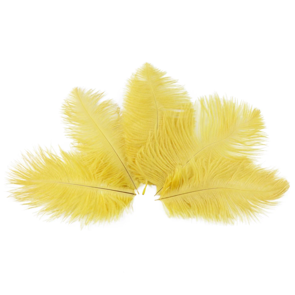 FEARAFTS Gold Feathers Natural Goose for Crafts Wedding Party Decoration 50 Pcs (Gold)