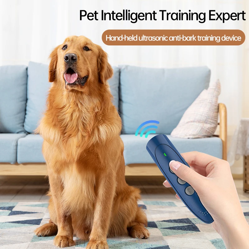 Electronic Pet Dog Repeller LED Ultrasonic Anti Barking Control Device Battery Work Ultrasonic Dog Training Device