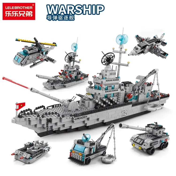 Lele Brother 1:300 Scale Aircraft Carrier Model Building Blocks