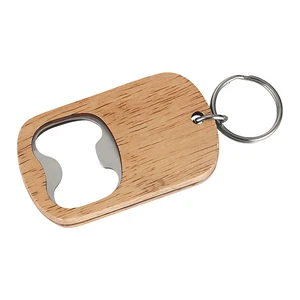 Premium Quality Multi-Function Wood & 420 Stainless Steel Opener Keychain with Custom Logo for Bar and Promotional Gift