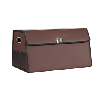 Factory Custom Size Color Large Capacity Car Leather Storage case Deluxe High Quality Different Leather Organizer