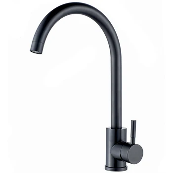 New Hot Selling Kitchen Accessories  Deck Mounted  Stainless Steel  Kitchen  taps Single Handle Faucet for Kitchen Sink