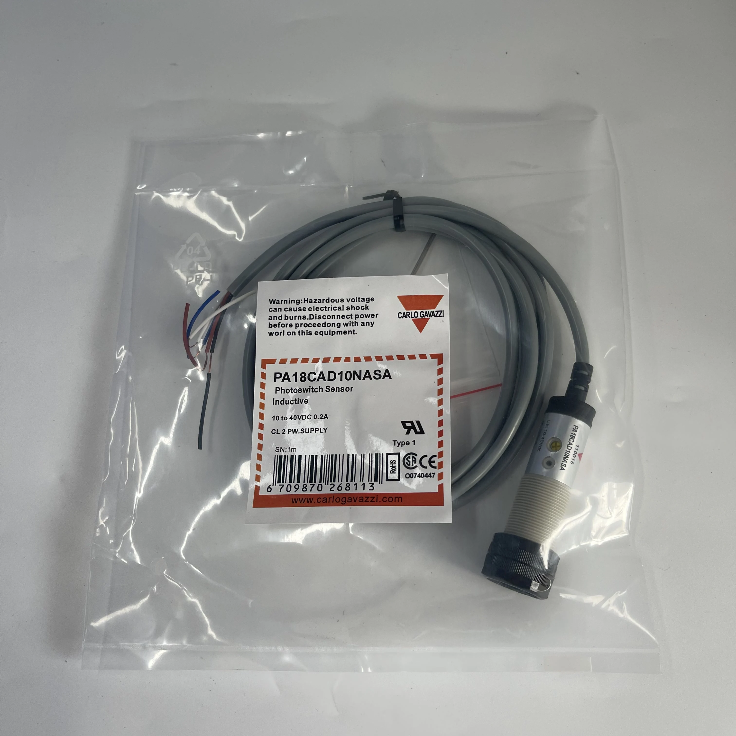 Carlo Gavazzi Inductive Proximity Sensor PA18CAD10NASA Carlo Gavazzi Inductive Proximity Sensor PA18CAD10NASA