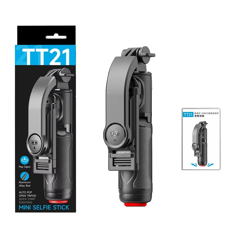Mini Bastone Selfie Stick Portatile – 12-72cm Telescopico, Rotazione 360°, Telecomando, Supporto 6.5-11cm, Per Smartphone, Vlog E Viaggi