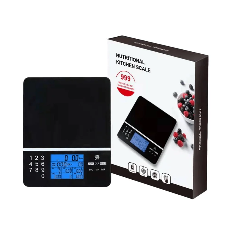 CE Digital Kichen Scale 5kg Nutritional Calculator Food Grade Tempered Glass Food Scale Nutrition Food Scale