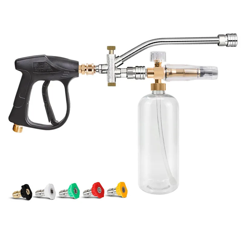 Power Washer Sprayer Soap Cannon Pressure Washer Foam Cannon Dual-connector High Pressure Cleaners Car Washing and Cleaning Tool