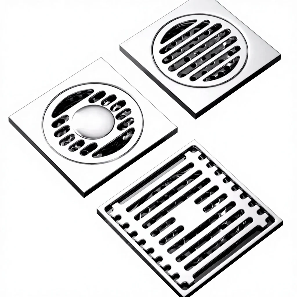 Stainless Steel Polished Thickened Modern Simple Design Bathroom Shower Floor Drain Anti-Odor Insect-Proof High Drainage