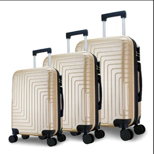 Factory Price ABS Luggage Set Travel Bags Low MOQ With Spinner Wheels Suitcases