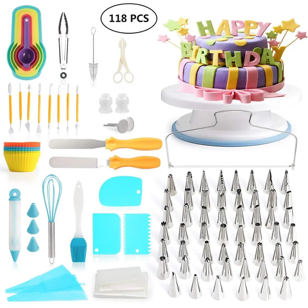 Cake Decorating Supplies,493 PCS Cake Decorating Kit 3 Packs