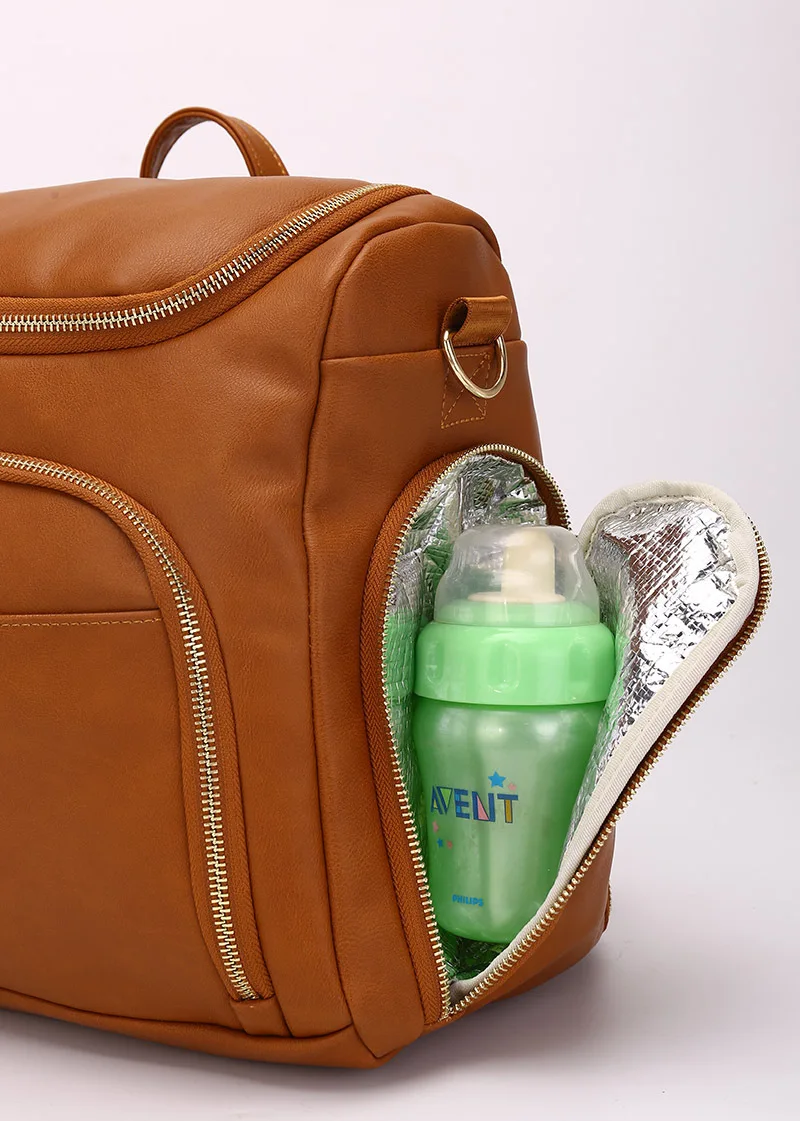 Baby Diaper Bags Set Baby Diaper Pu Leather Diaper Bag Backpack