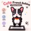 Soporte para teléfono Bulldog Francés Negro