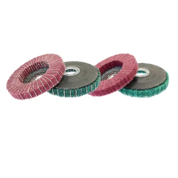 115mm 4.5" Angle Grinder Non-woven Flap Sanding Disc Nylon Polishing Wheel for Stainless Steel Grinding